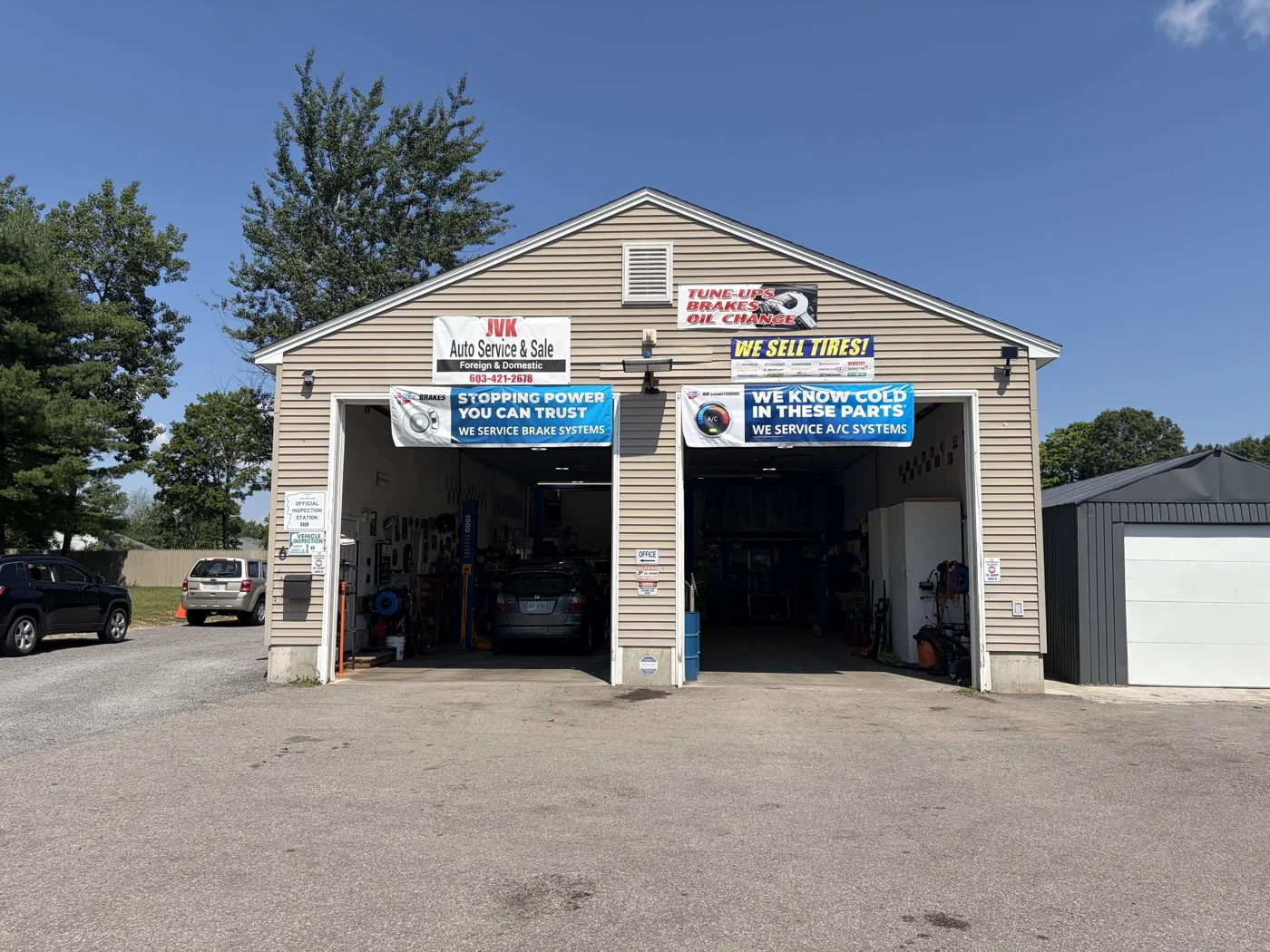 JVK Auto Repair building at 6 Folsom Rd in Derry
